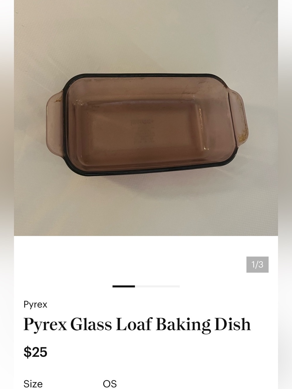 Pyrex Cranberry Loaf Pan #213-R - Picture 11 of 11